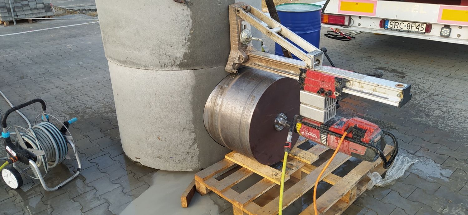 Wiercenie diamentowe w kręgach studni